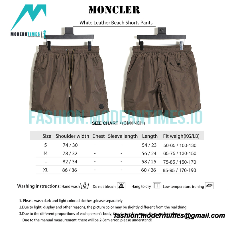 Moncler - White Leather Beach Shorts Pants Moncler - White Leather Beach Shorts Pants